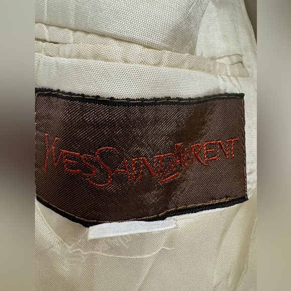 Yves Saint Laurent vintage pinstripe suit / jacket & pants. YSL buttons - Picture 4 of 15